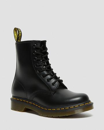 Women's Dr Martens 1460 Smooth Leather Lace Up Boots Black | AU 208DFM